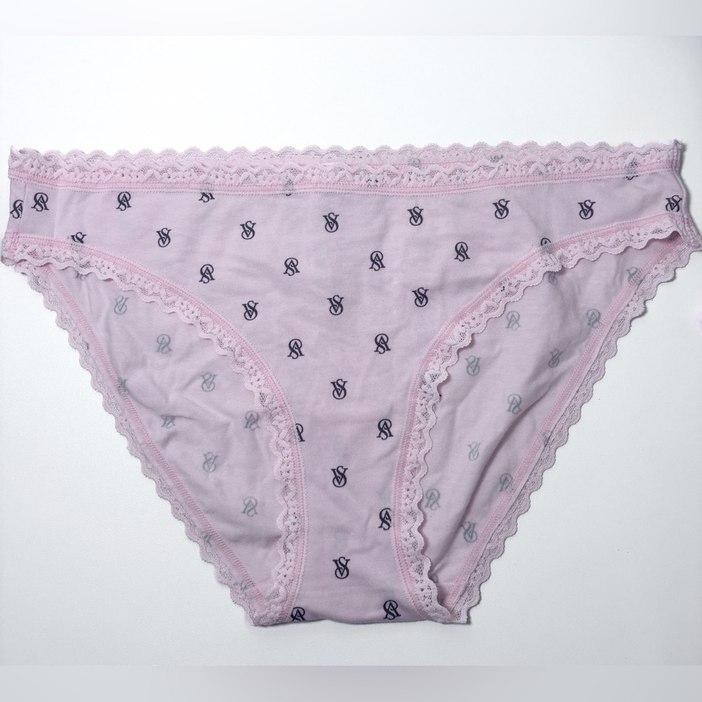 Victoria’s Secret Set of 6 Shine Logo Underwear Thongs Pink Black Size M NWT - Picture 12 of 13